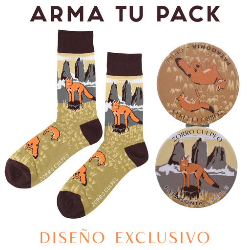 Espejo doble cara metal doble diseno zorro culpeo 4137-23