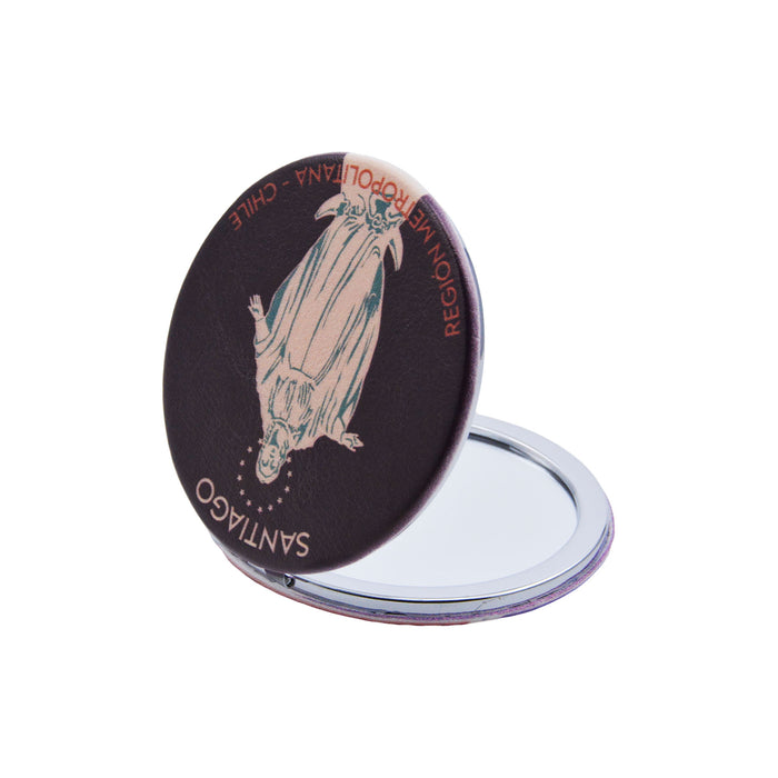 Espejo doble cara metal doble diseno cerro san cristobal virgen 4137-22