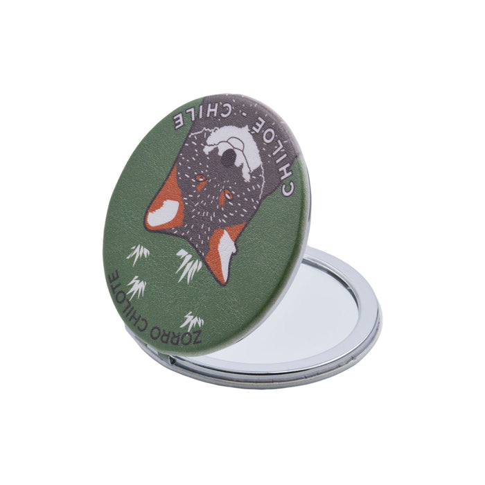 Espejo doble cara metal doble diseno zorro chilote 4137-11