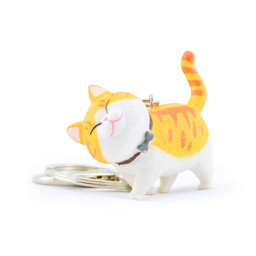 Gato plastico blanco con amarillo 