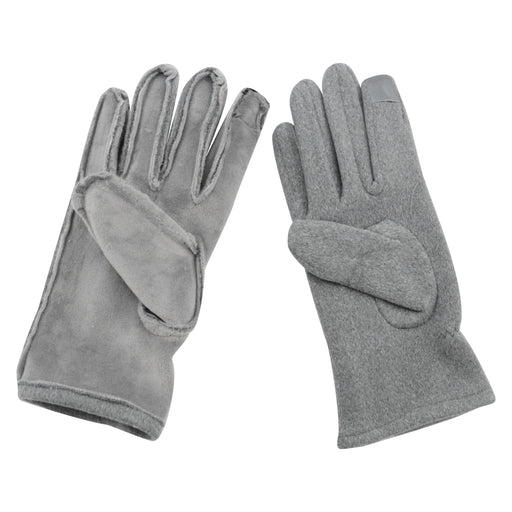 Guante gris touch invierno detras