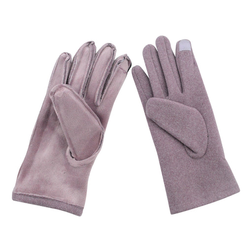 Guante lila lazo mujer invierno touch detras