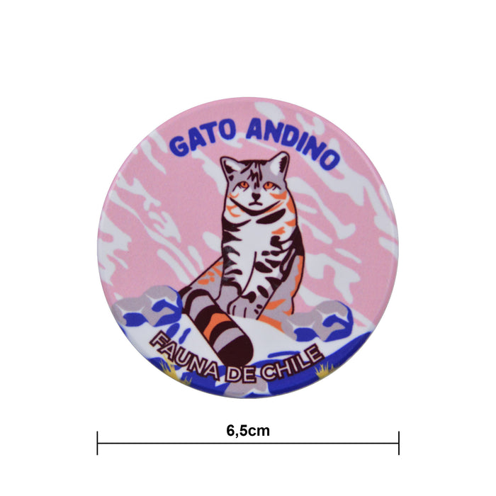 Iman ceramica animales fauna gato andino 4140-6