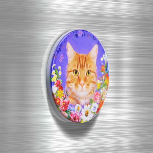 Iman ceramica corcho floral gato amarillo 5131-22