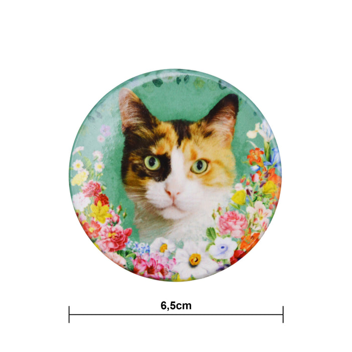 Iman ceramica corcho floral gato calico 5131-23