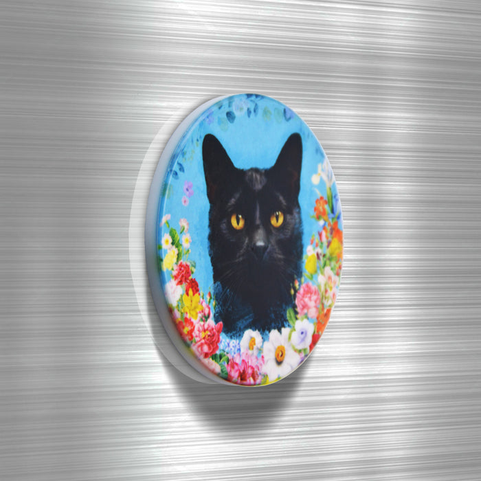 Iman ceramica corcho floral gato negro 5131-19