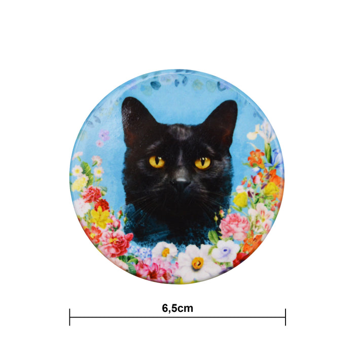 Iman ceramica corcho floral gato negro 5131-19