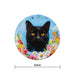 Iman ceramica corcho floral gato negro 5131-19