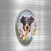 Iman ceramica corcho flores perro fox terrier 5130-21