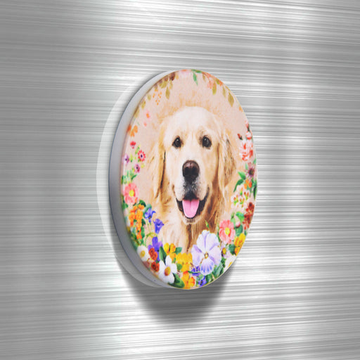 Iman ceramica corcho flores perro golden 5130-20
