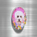 Iman ceramica corcho flores perro maltes 5130-22