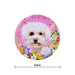 Iman ceramica corcho flores perro maltes 5130-22