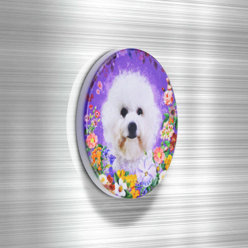 Iman ceramica corcho flores perro poodle 5130-23