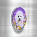 Iman ceramica corcho flores perro poodle 5130-23