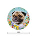Iman ceramica corcho flores perro pug 5130-24