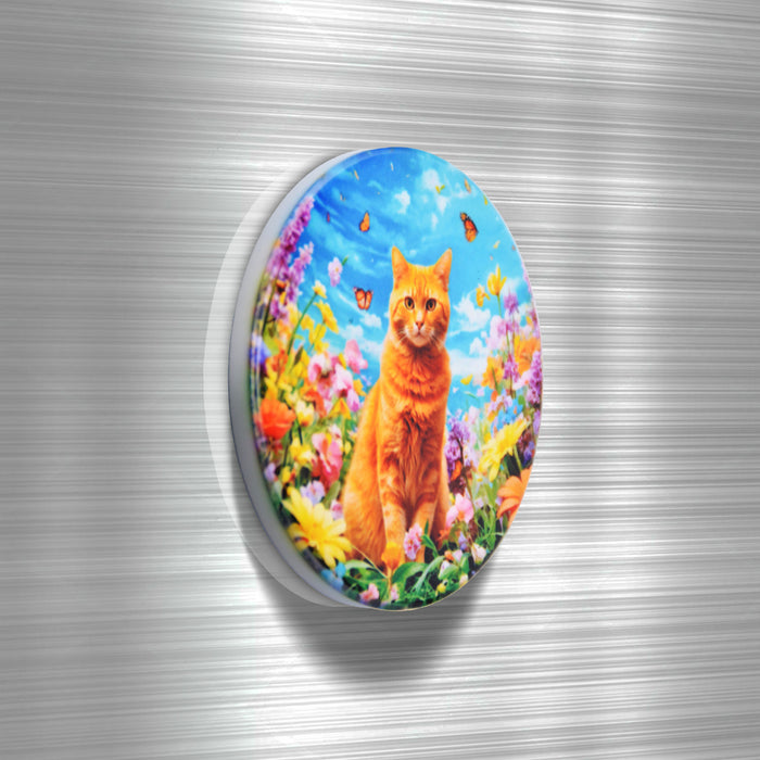Iman ceramica corcho jardin gato amarillo 5131-17