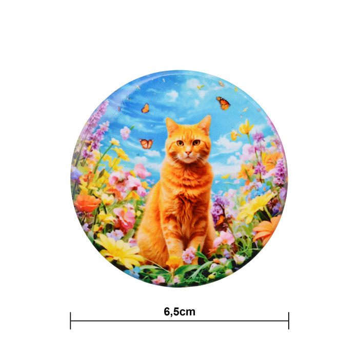Iman ceramica corcho jardin gato amarillo 5131-17