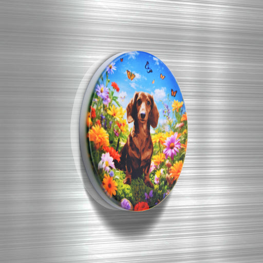 Iman ceramica corcho jardin perro salchicha cafe 5130-17