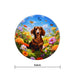 Iman ceramica corcho jardin perro salchicha cafe 5130-17