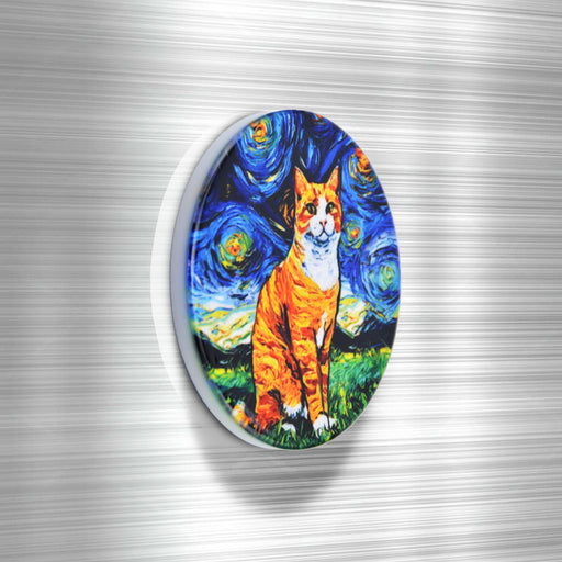 Iman ceramica corcho pintura gato amarillo 5131-3