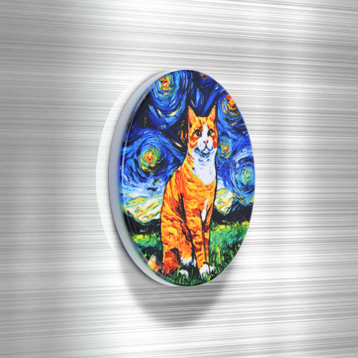 Iman ceramica corcho pintura gato amarillo 5131-3