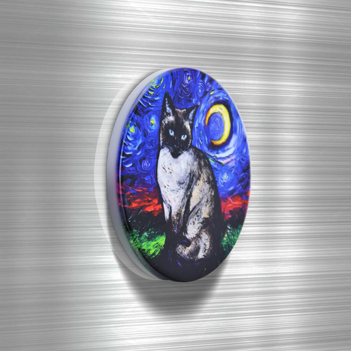 Iman ceramica corcho pintura gato siames 5131-4