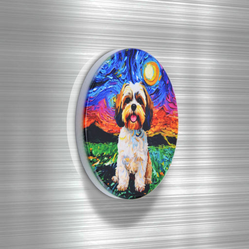 Iman ceramica corcho pintura perro Shih zhu 5130-9