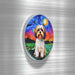 Iman ceramica corcho pintura perro Shih zhu 5130-9