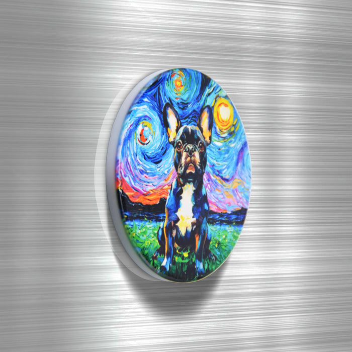 Iman ceramica corcho pintura perro buldog frances 5130-3