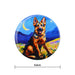 Iman ceramica corcho pintura perro pastor aleman 5130-13