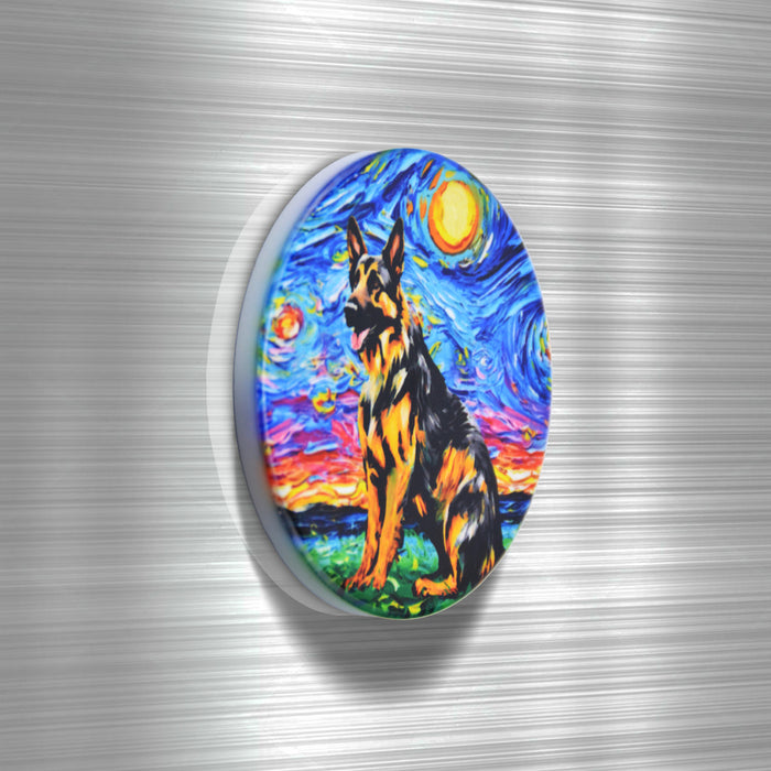 Iman ceramica corcho pintura perro pastor aleman 5130-8