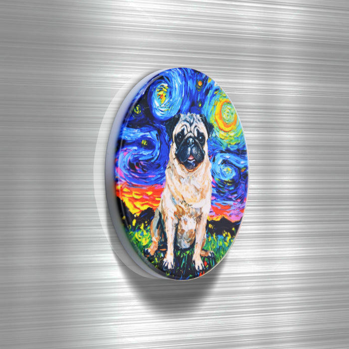 Iman ceramica corcho pintura perro pug 5130-1