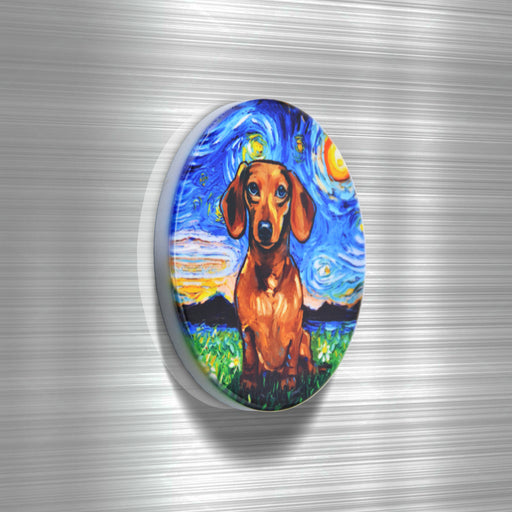 Iman ceramica corcho pintura perro salchicha cafe 5130-4