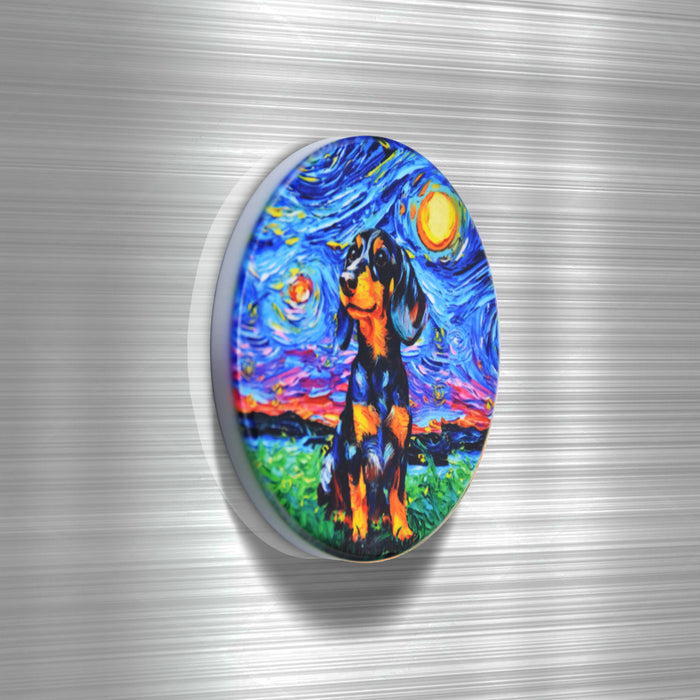 Iman ceramica corcho pintura perro salchicha negro 5130-2