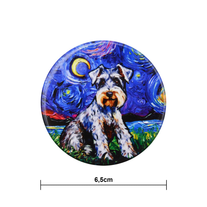 Iman ceramica corcho pintura perro schnauzer 5130-11