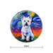 Iman ceramica corcho pintura perro westie 5130-12