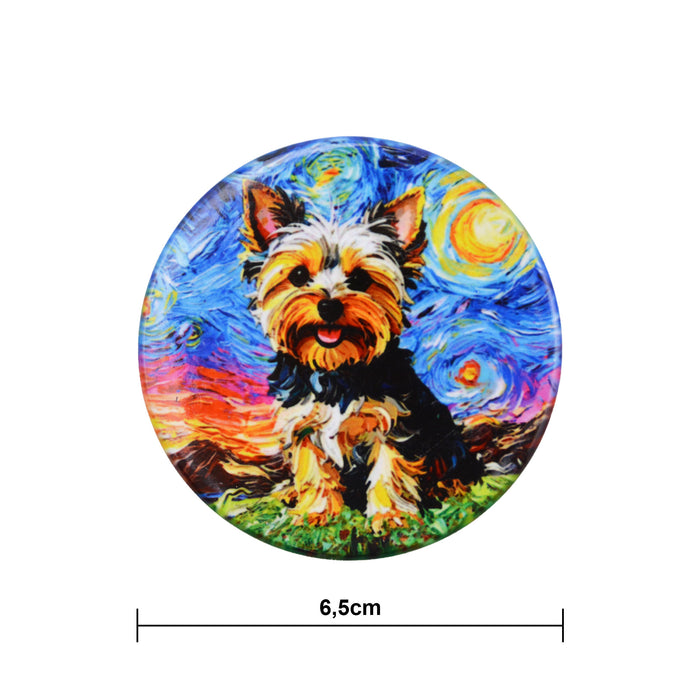 Iman ceramica corcho pintura perro yorkshire 5130-6