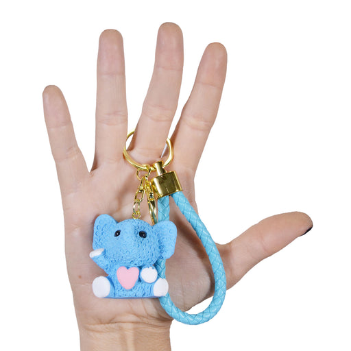 Llavero elefante azul plastico metal 4041-5
