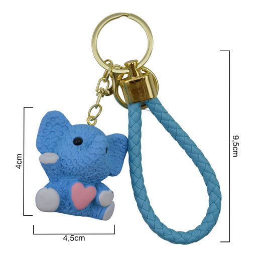 Llavero elefante azul plastico metal 4041-5