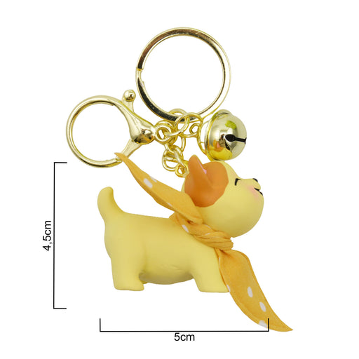 Llavero gato amarillo bufanda plastico 4035-4