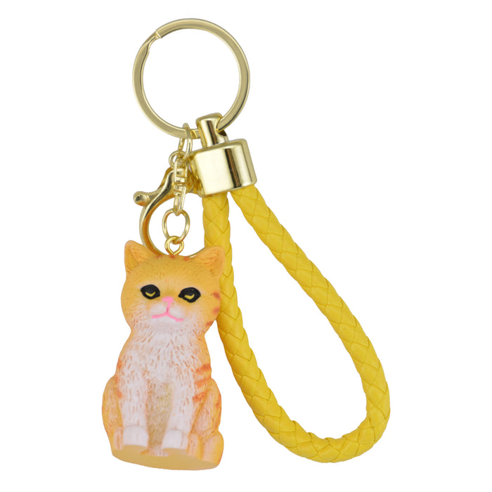 Llavero gato amarillo plastico metal 4201-2