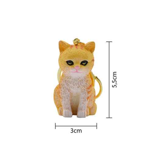 Llavero gato amarillo plastico metal 4201-2
