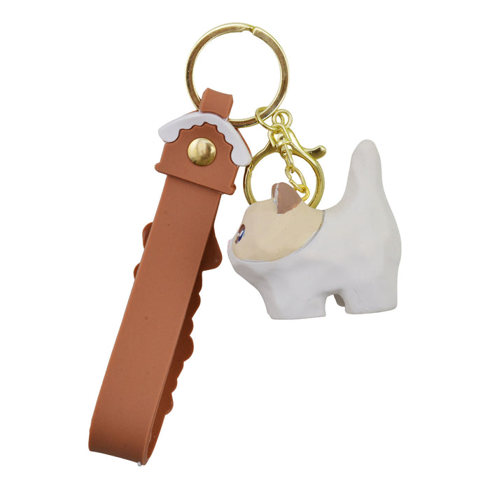 Llavero gato blanco plastico 4037-2