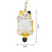 Llavero gato calico gordo plastico metal 4205-3
