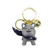 Llavero gato gris bufanda plastico 4035-1