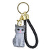 Llavero gato gris plastico metal 4201-3