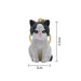 Llavero gato negro blanco plastico metal 4201-1