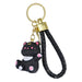 Llavero gato negro gordo plastico metal 4202-2