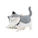 Llavero gato plastico gancho metal gris blanco 3810-9