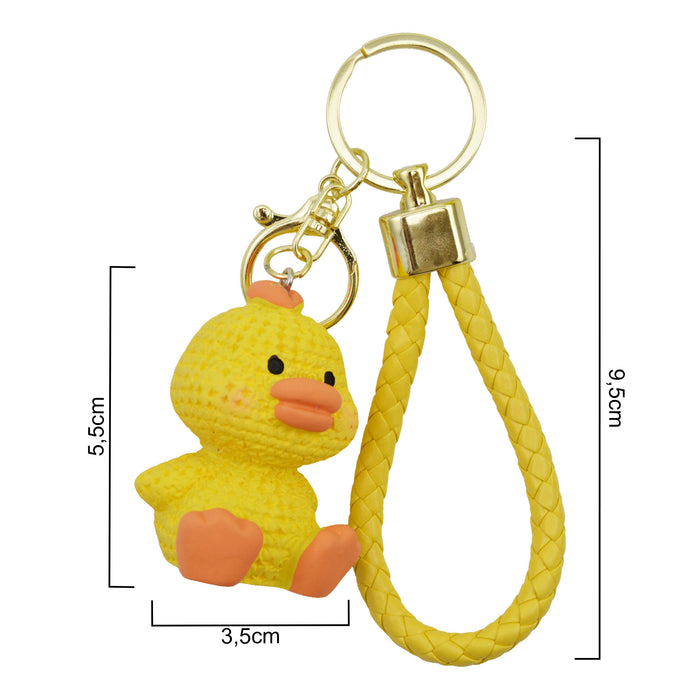 Llavero pato amarillo plastico metal 4041-4